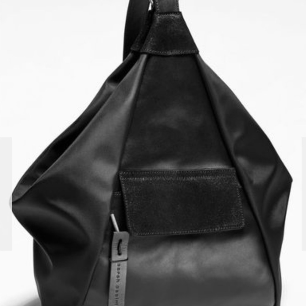 Sarah Pacini Womens Versatile Large Shoulder Bag Tote X Backpack Black